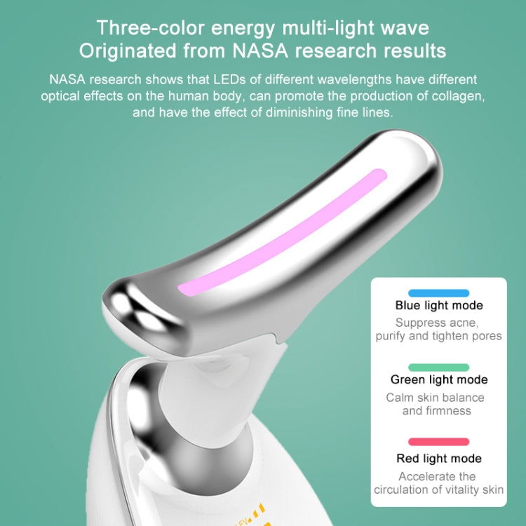 LED Color Light Wrinkle Neck Beauty Instrument (White)