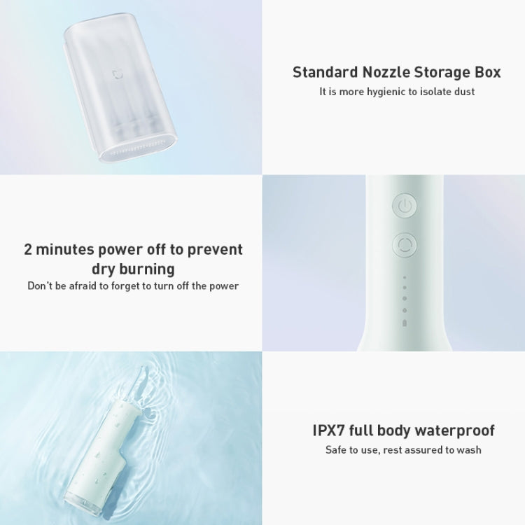 Original Xiaomi Mijia F300 Electric Pulse Oral Irrigator Tooth Cleaner, Capacity : 240mL (Green)