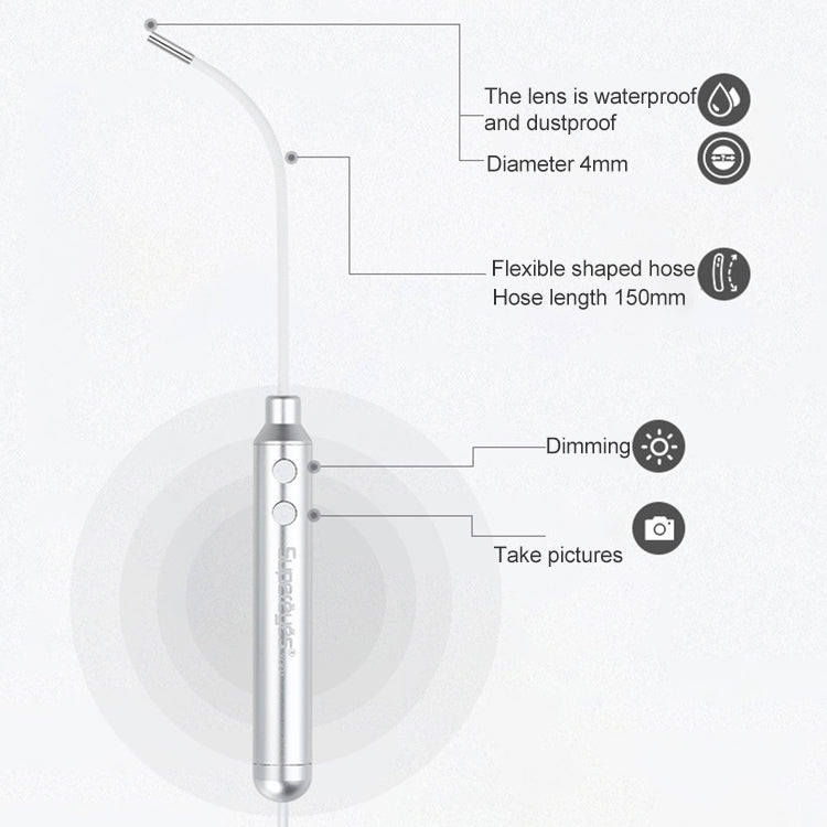 Supereyes Y001 Ear Mite Mouth Electronic Digital Fixed Focus Endoscope