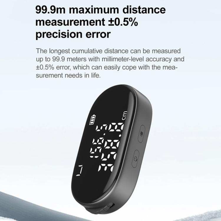 Original Xiaomi Youpin DUKA ATuMan Q2 Electronic Ruler Portable Digital Wheel Tape Measure Tool (Black)