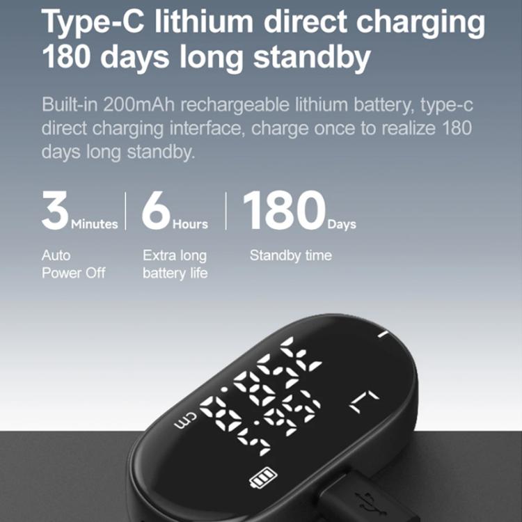 Original Xiaomi Youpin DUKA ATuMan Q2 Electronic Ruler Portable Digital Wheel Tape Measure Tool (Black)