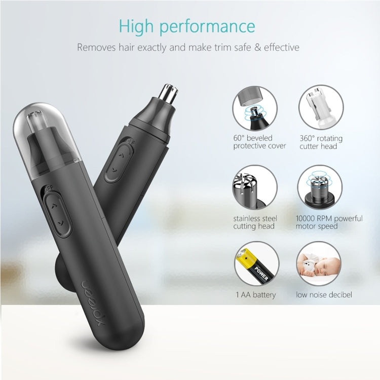 XPREEN XPRE001 High-speed Rotating Electric Nose Hair Trimmer Ear Trimmer Rotation Blade for Men and Women(Black)
