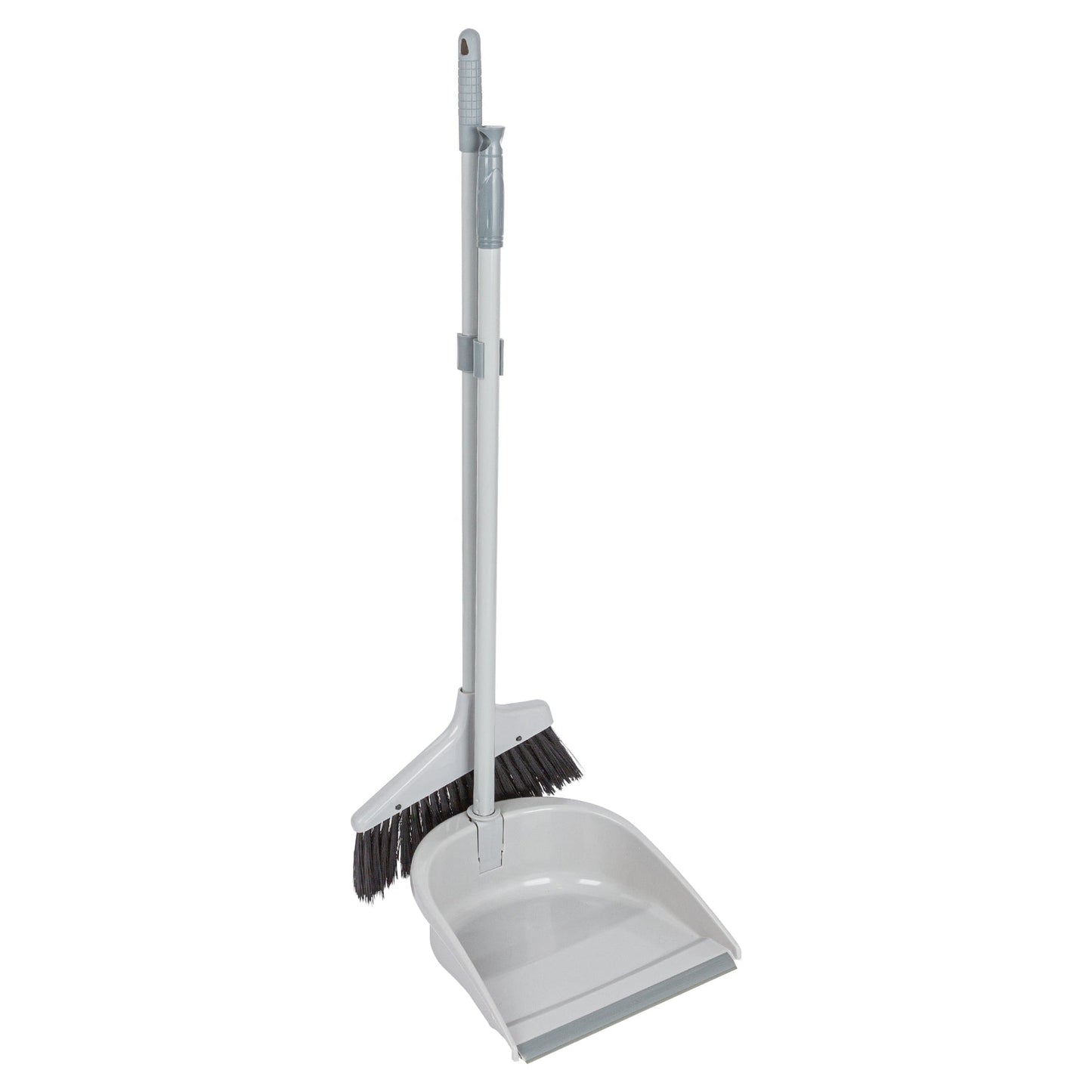 Grey Long Handle Dustpan & Brush Set