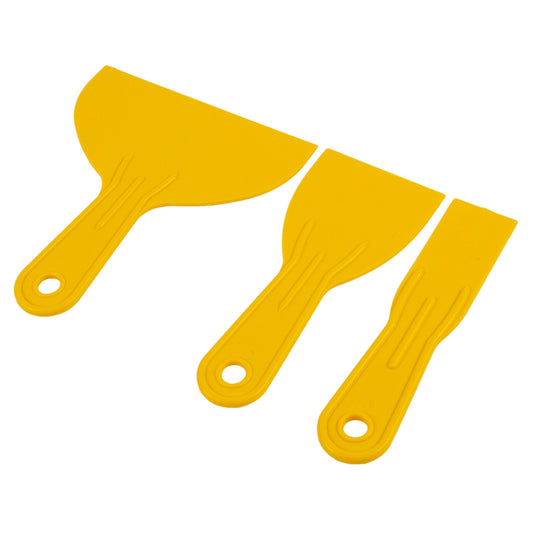 3pc Yellow Plastic Filling Knife Set - 3 Sizes