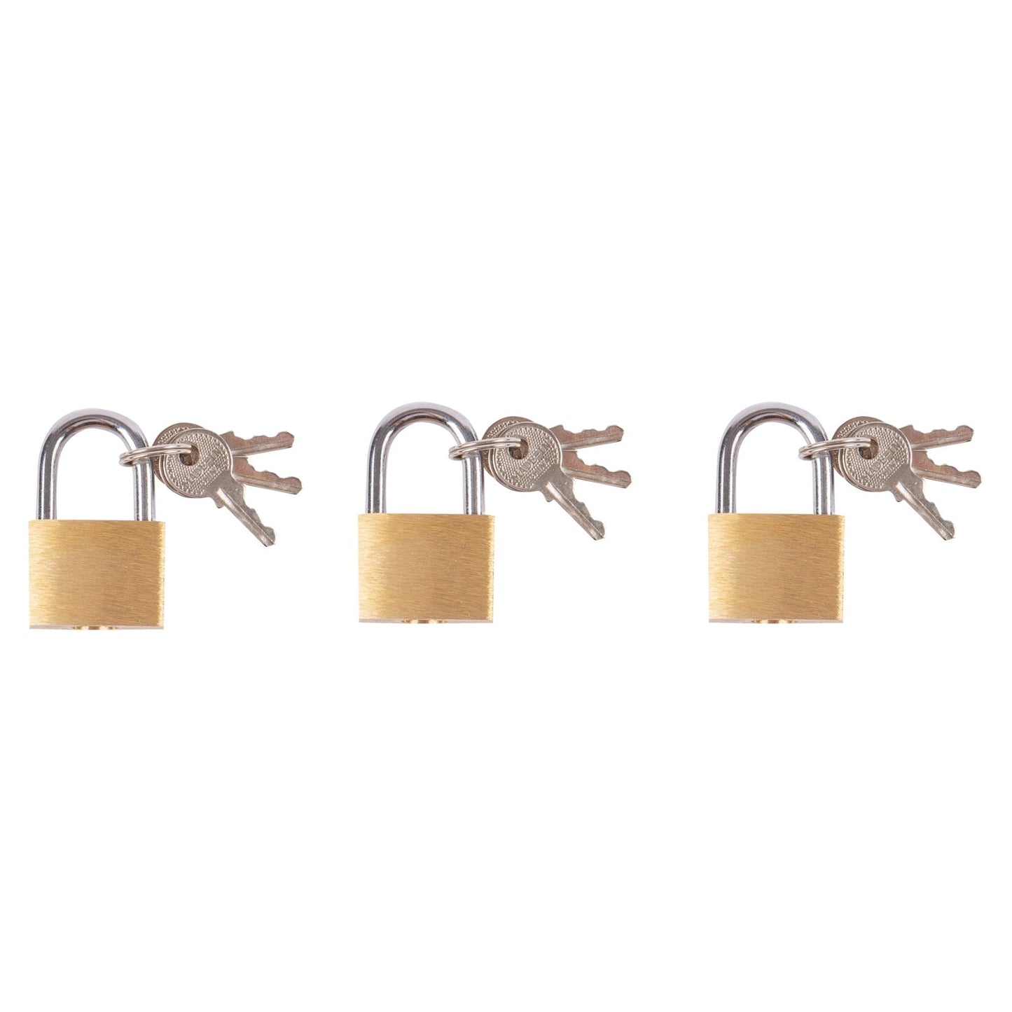 2cm Brass Padlocks - Pack of 3