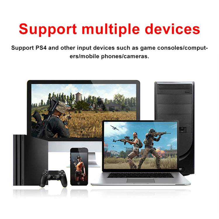 Z35 HDMI Female + Mic to HDMI Female + Audio + USB HD Video & Audio Capture Card with Loop, Z35