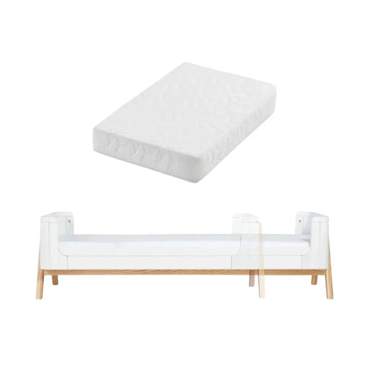 Gaia Baby Hera Junior Bed Extension with Mattress - Scandi White/Natural