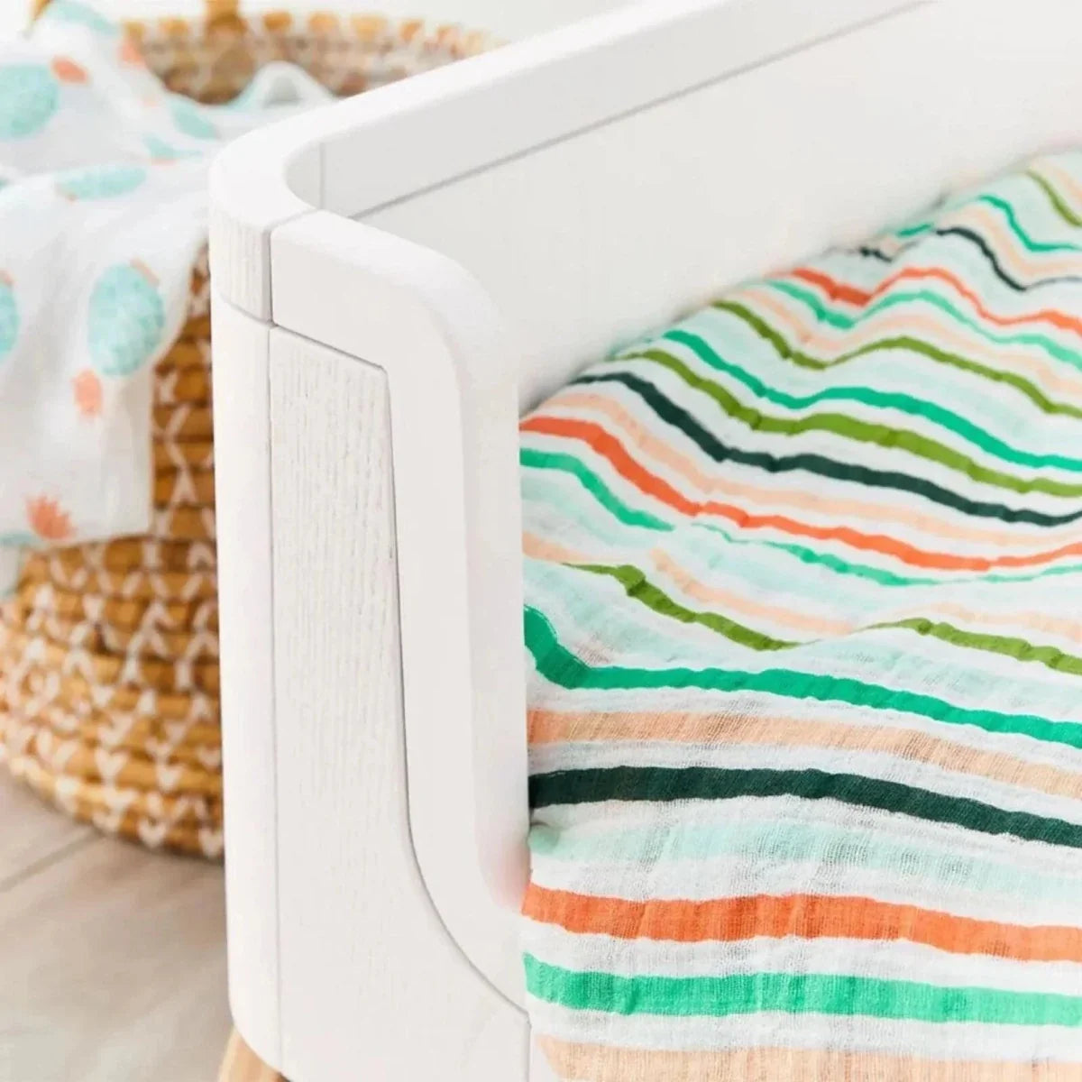 Gaia Baby Hera Junior Bed Extension with Mattress - Scandi White/Natural