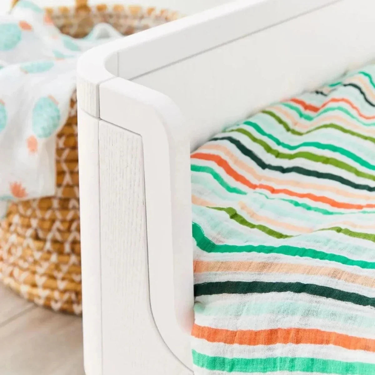 Gaia Baby Hera Junior Bed Extension with Mattress - Natural/Walnut