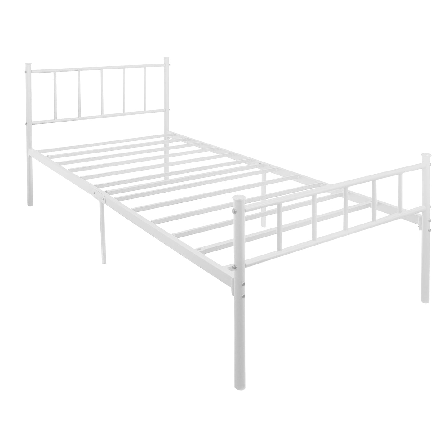 3ft Single Metal Bed Frame - White