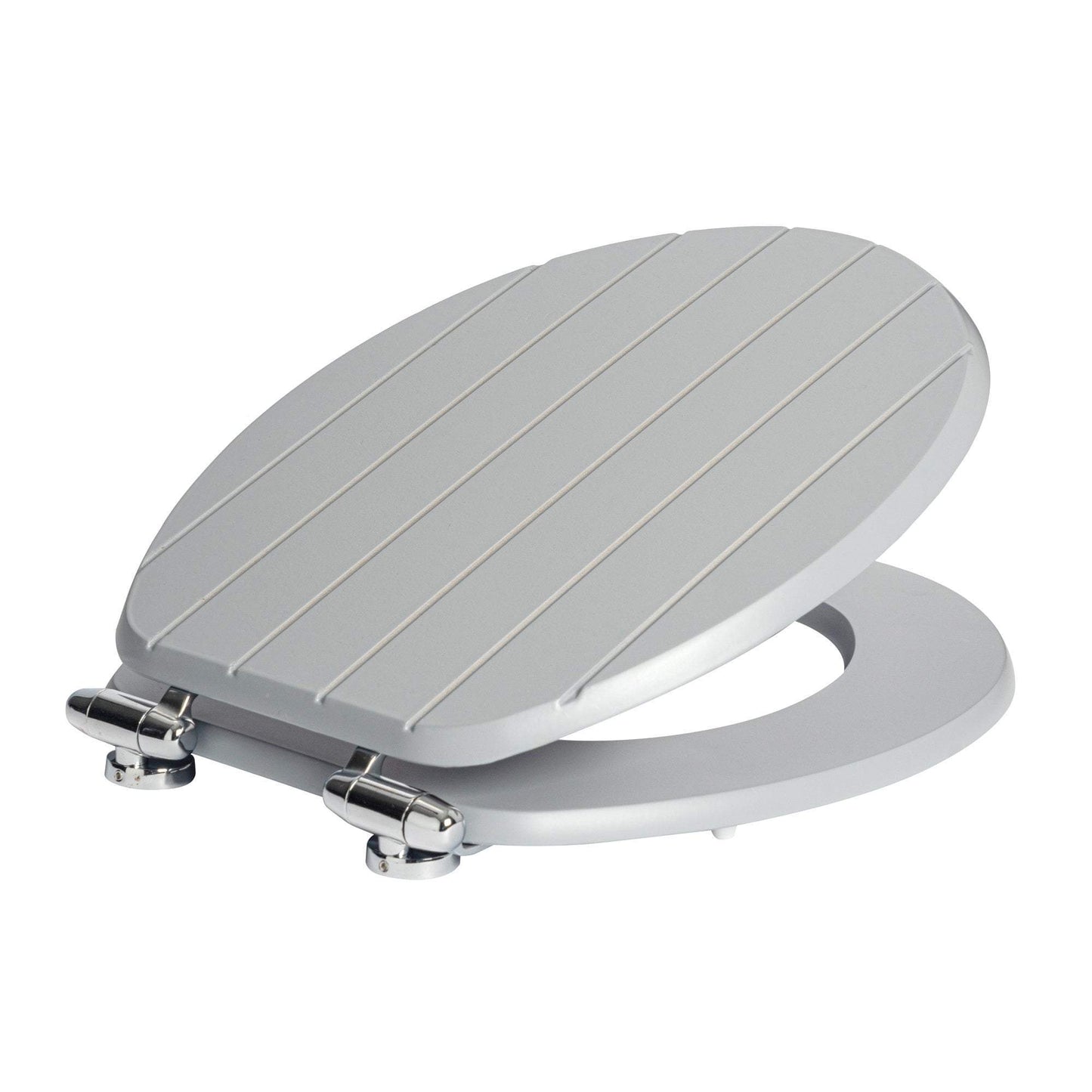Grey Soft Close Tongue & Groove Toilet Seat