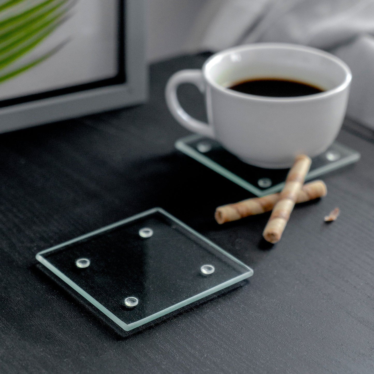 Round Glass Coasters - Pack of Six