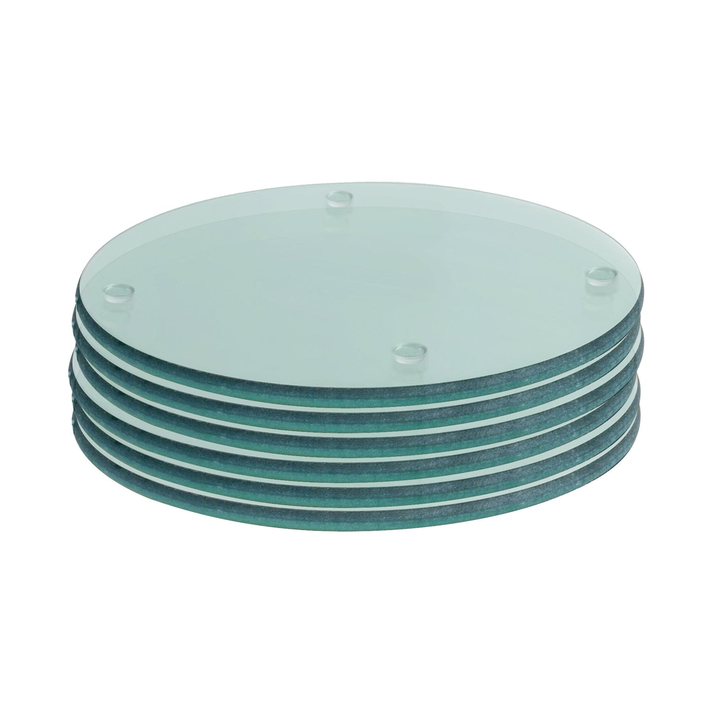 Round Glass Coasters - Pack of Six