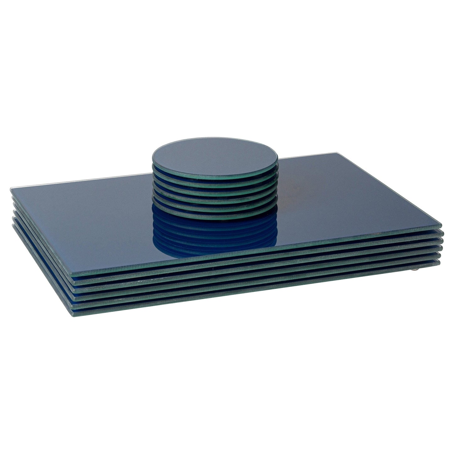12pc Glass Placemats & Round Coasters Set