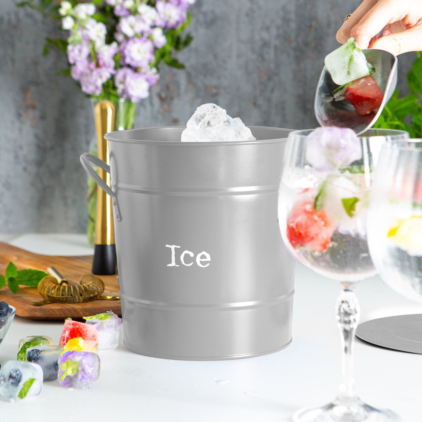 Vintage Ice Bucket with Scoop