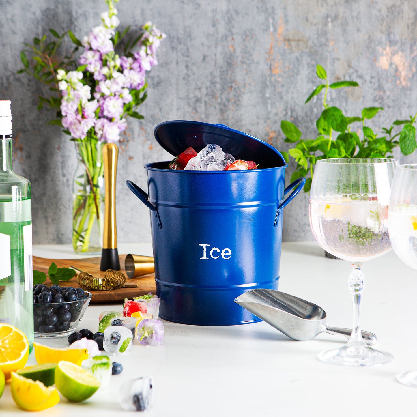 Vintage Ice Bucket with Scoop