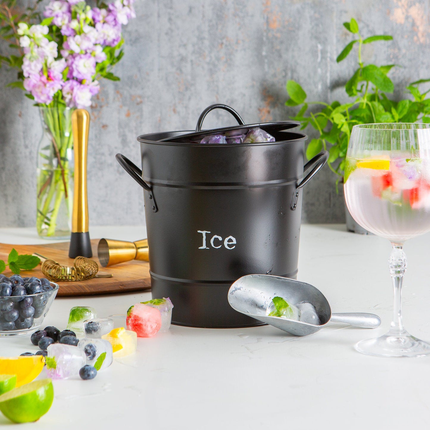 Vintage Ice Bucket with Scoop
