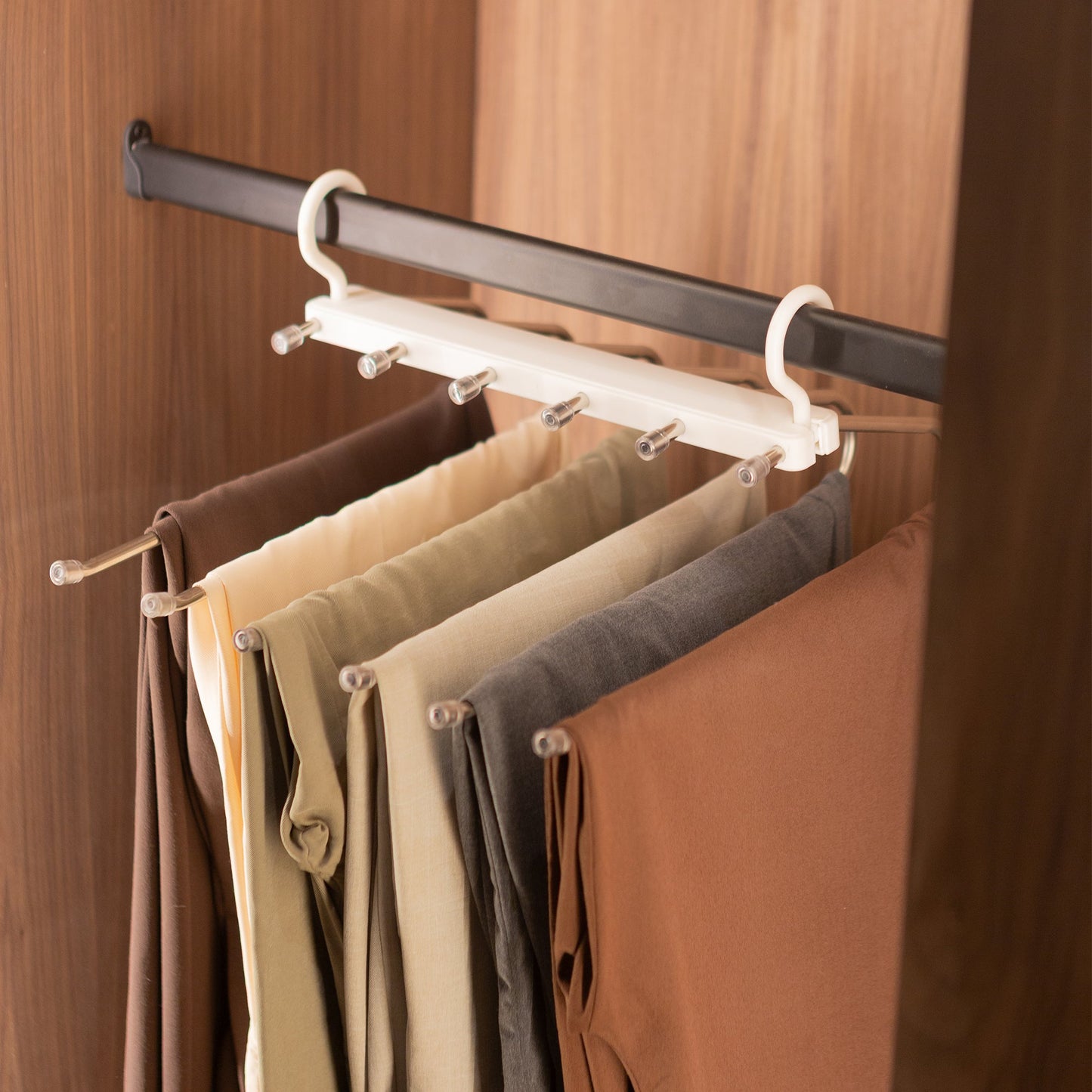 6-in-1 Space-Saving Trouser Hanger - White