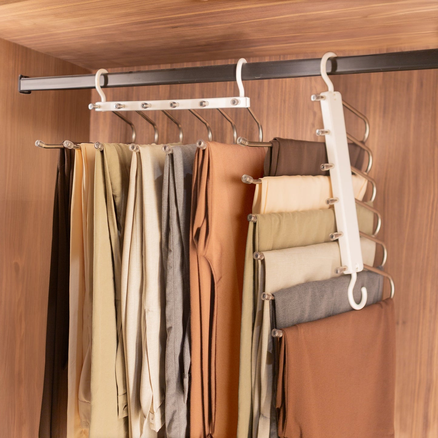 6-in-1 Space-Saving Trouser Hanger - White