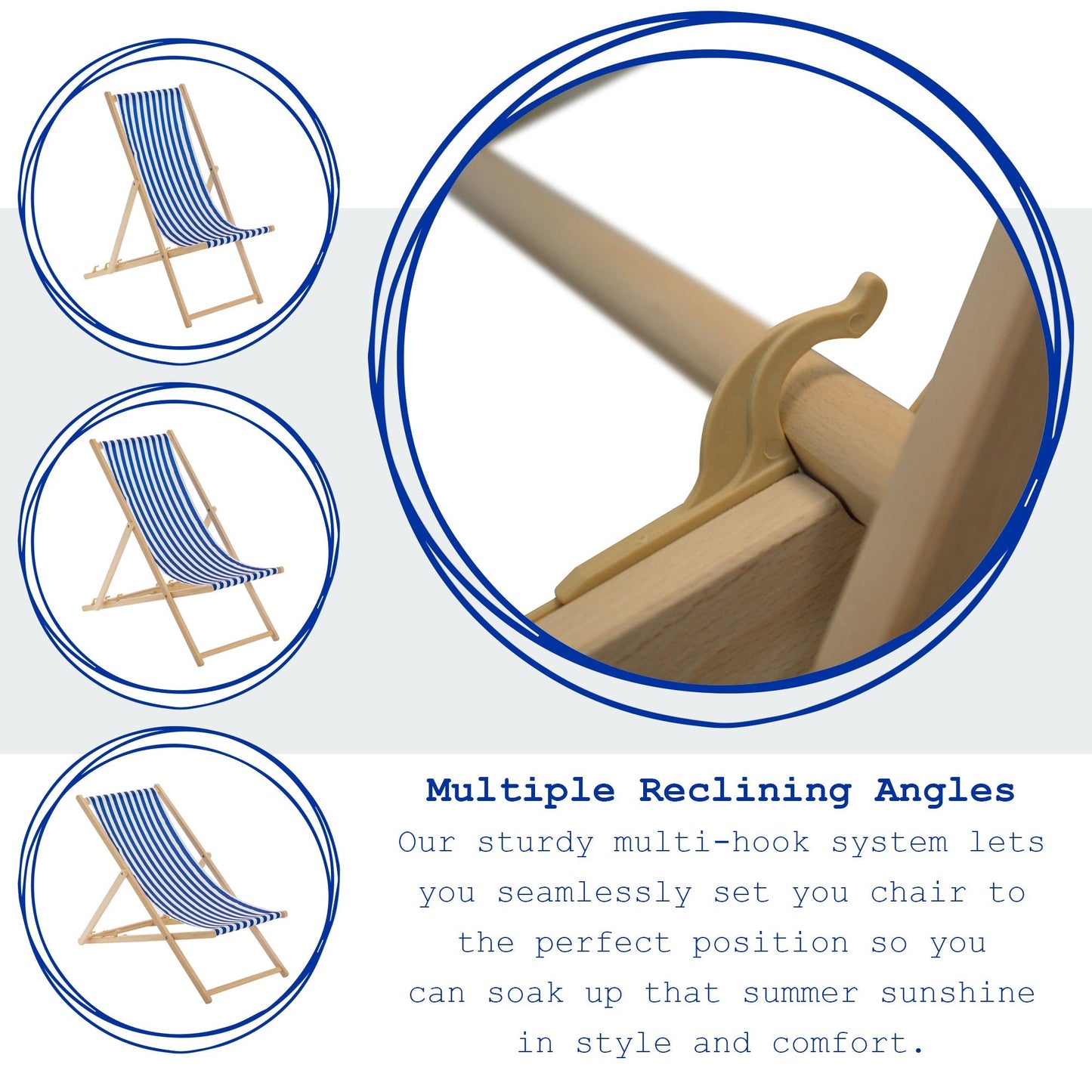 Green Folding Wooden Deck Chair