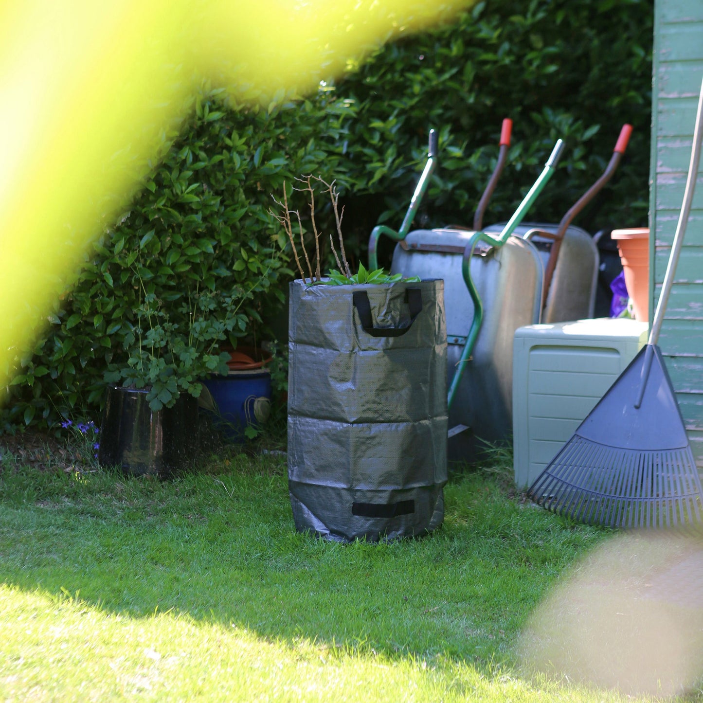 Heavy-Duty Garden Waste Bags - Black - Pack of 2
