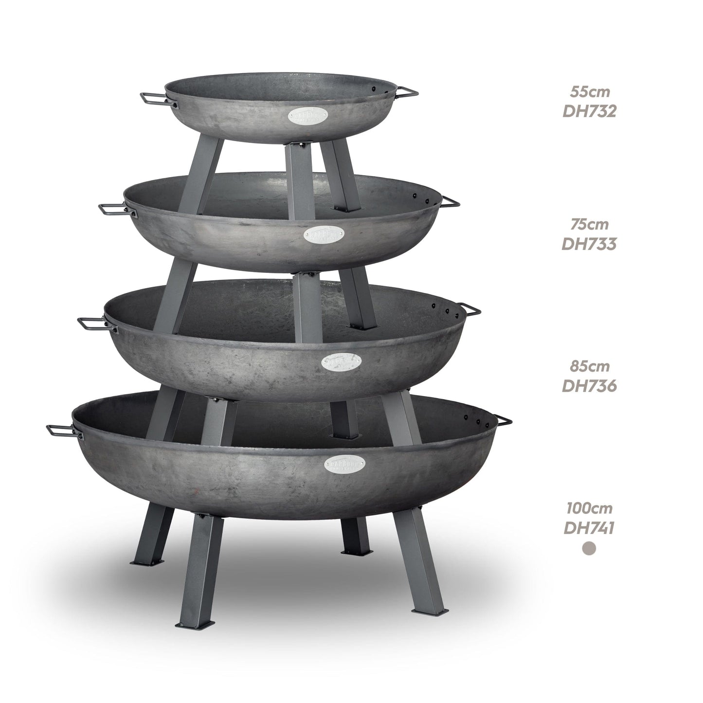XL Cast Iron Fire Pit 100cm