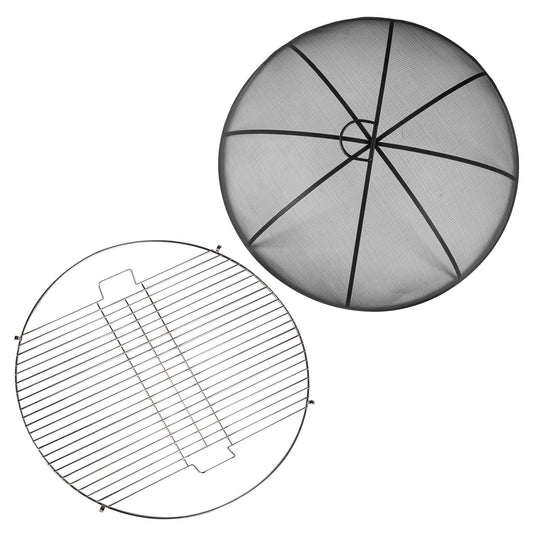 2pc Fire Pit Grill & Spark Guard Set - 72.5cm