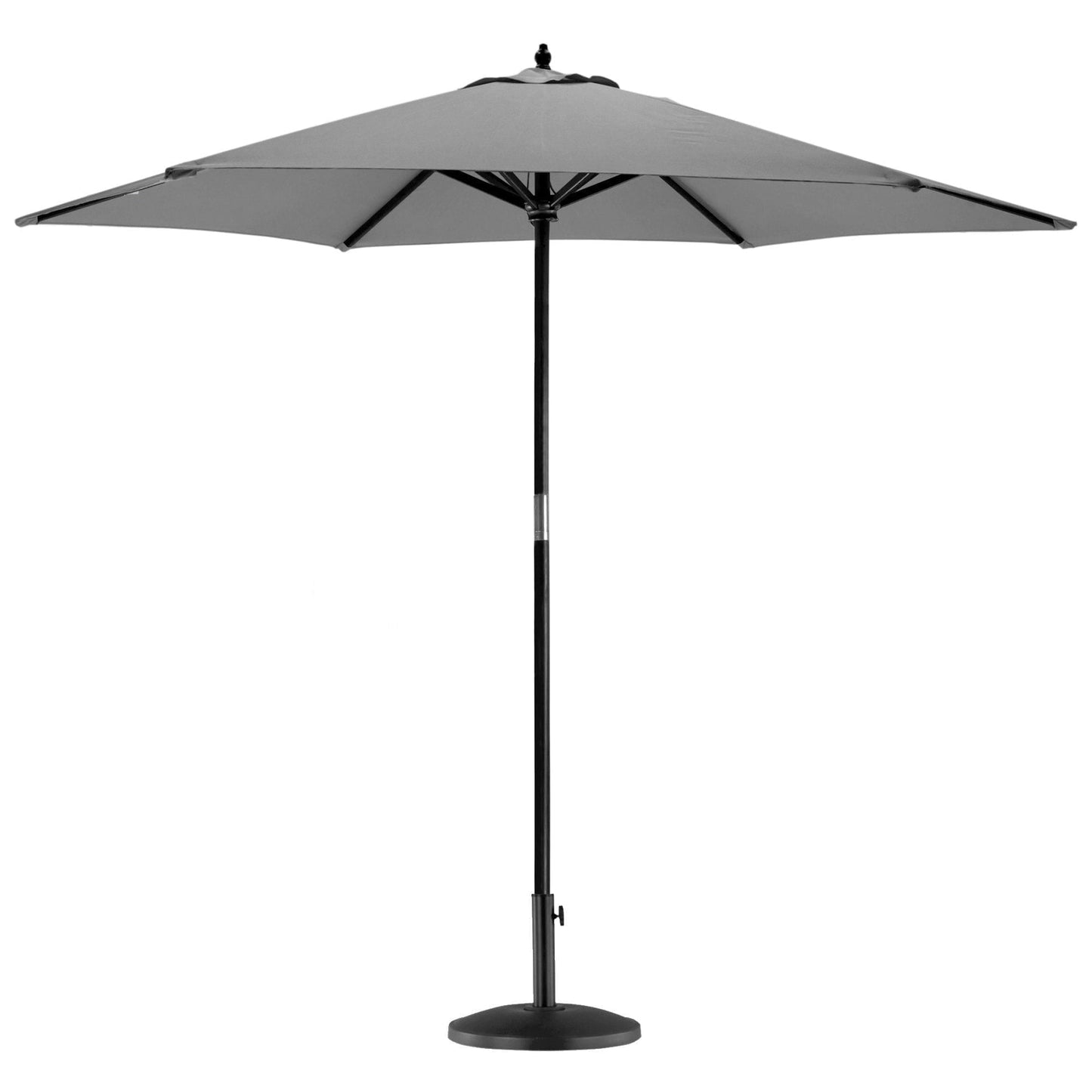 2.7m x 2.5m Wooden Garden Parasol with Black Concrete Base