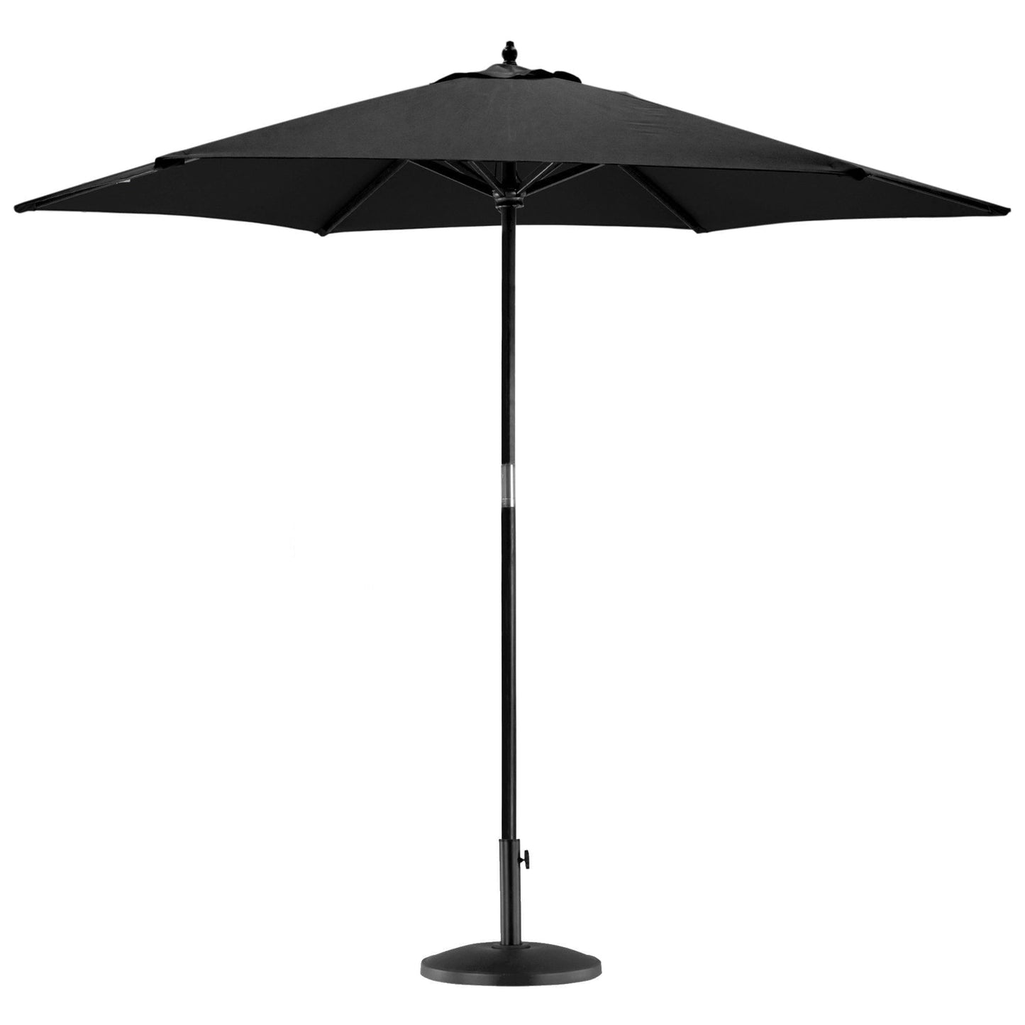 2.7m x 2.5m Wooden Garden Parasol with Black Concrete Base
