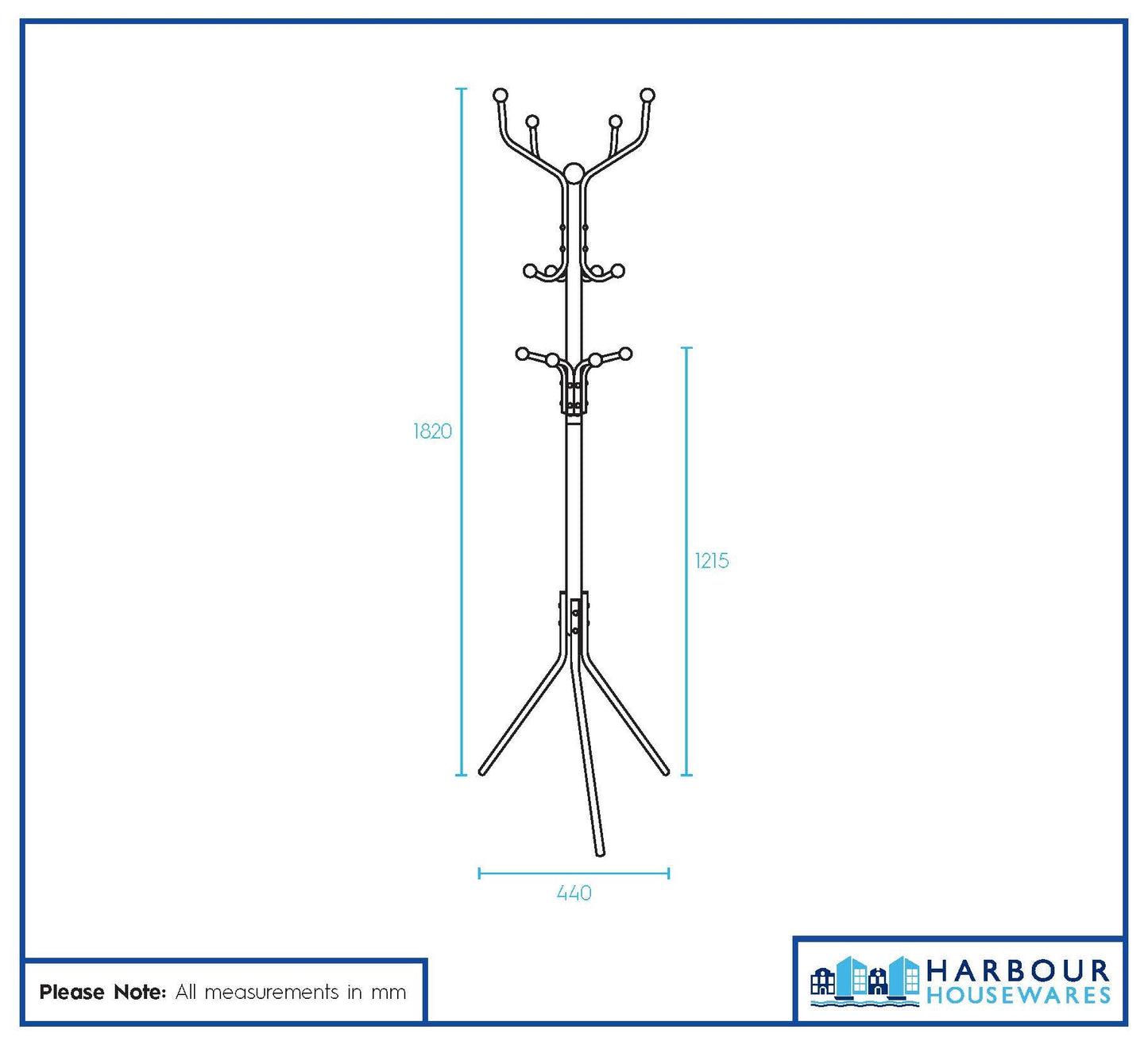 White Free-Standing Steel Coat Rack