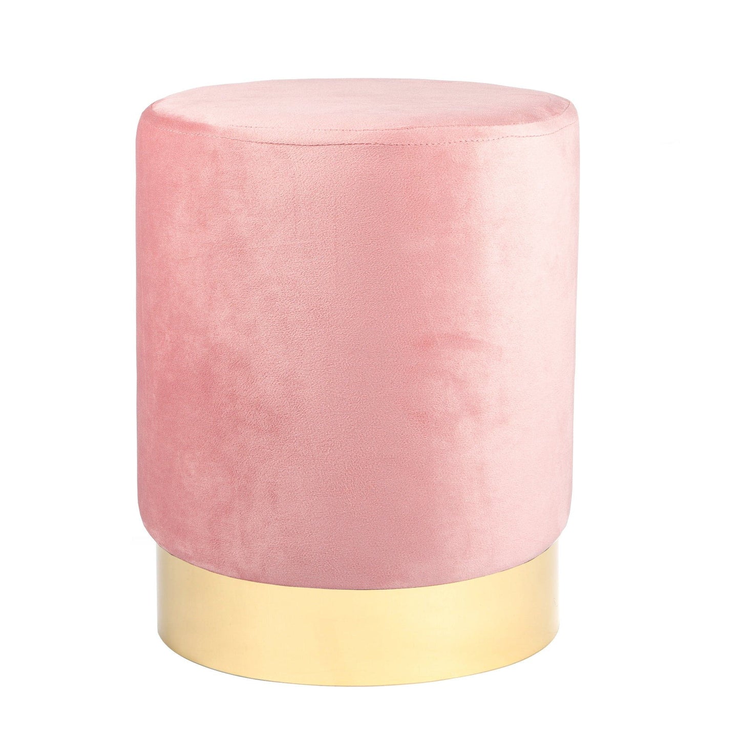Round Velvet Footstool