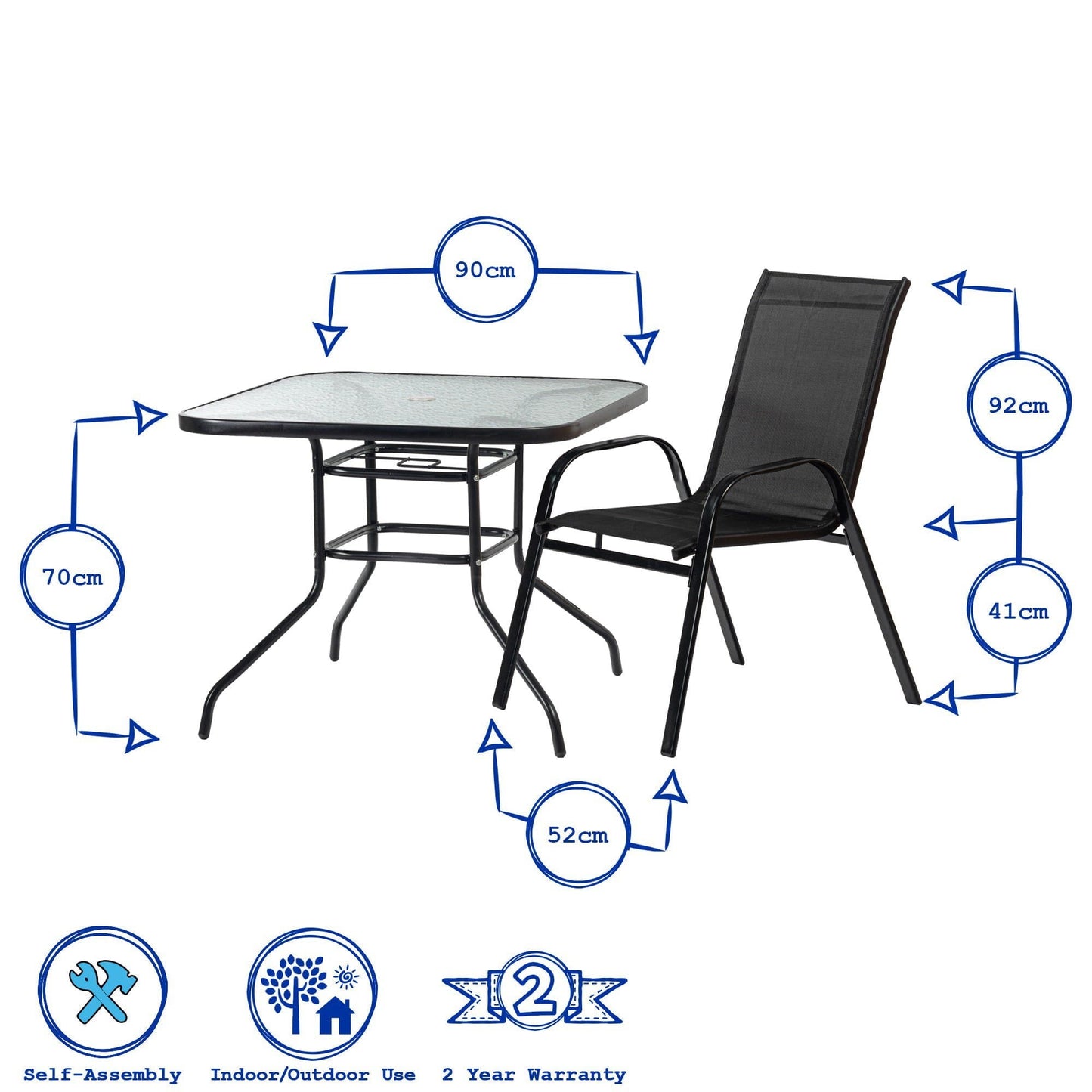 3 piece Sussex Garden Furniture Set