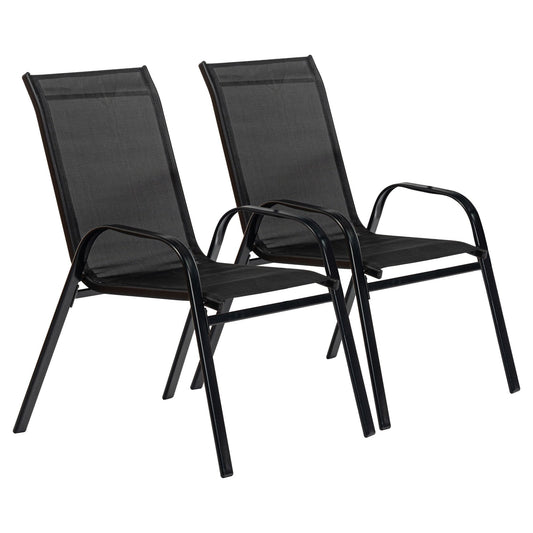 2 piece Sussex Black Garden Armchairs