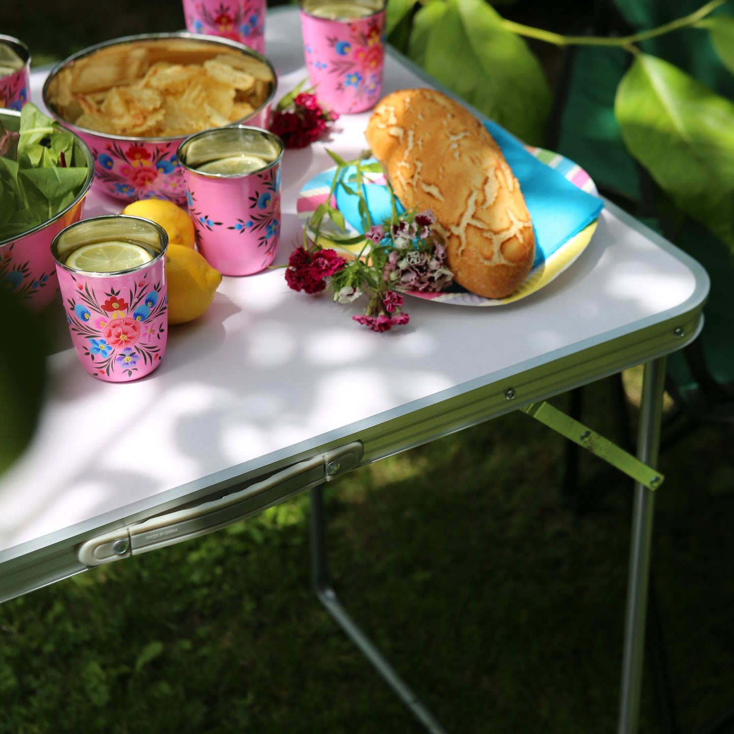 80cm x 60cm Folding Metal Camping Table