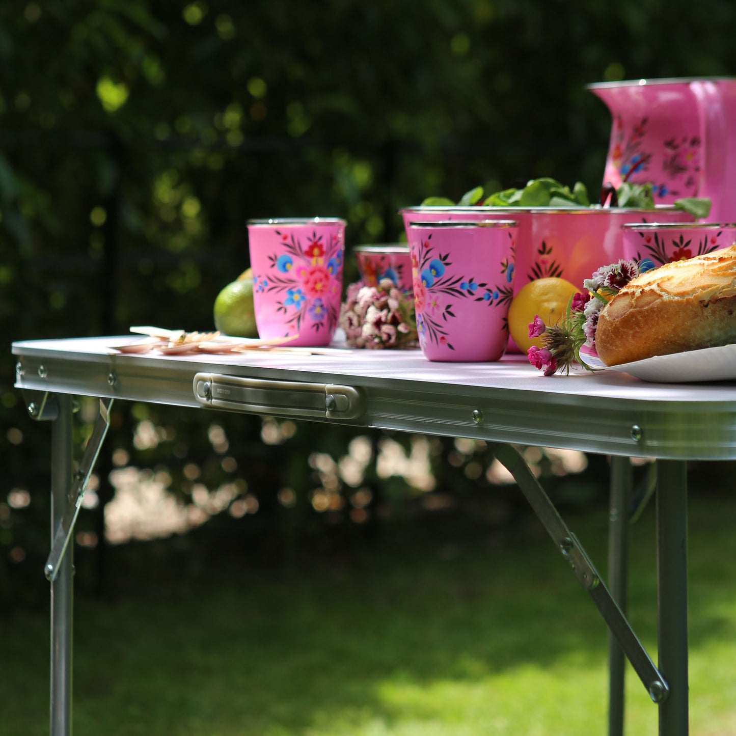 80cm x 60cm Folding Metal Camping Table