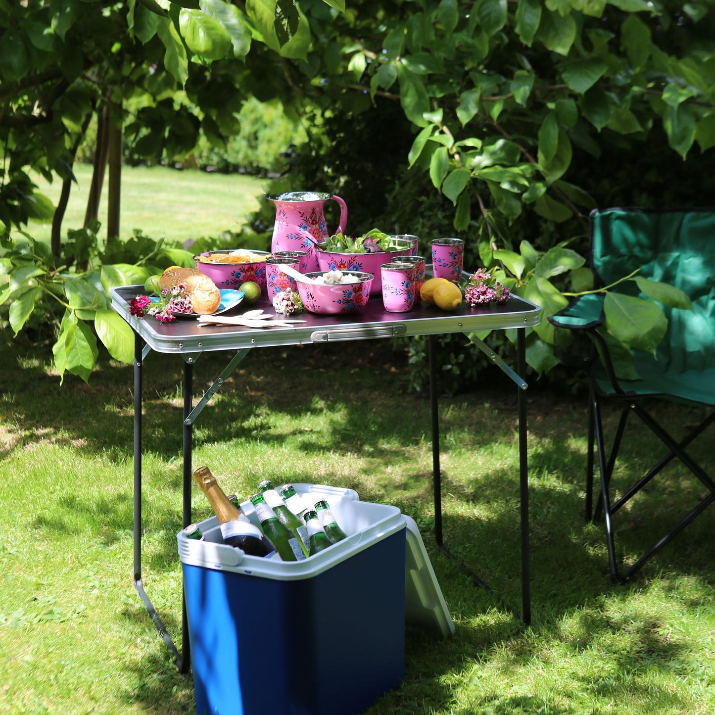 80cm x 60cm Folding Metal Camping Table