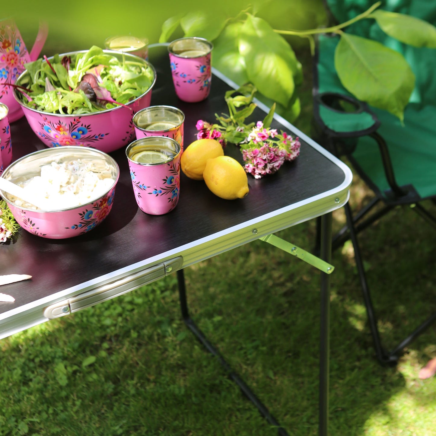 80cm x 60cm Folding Metal Camping Table