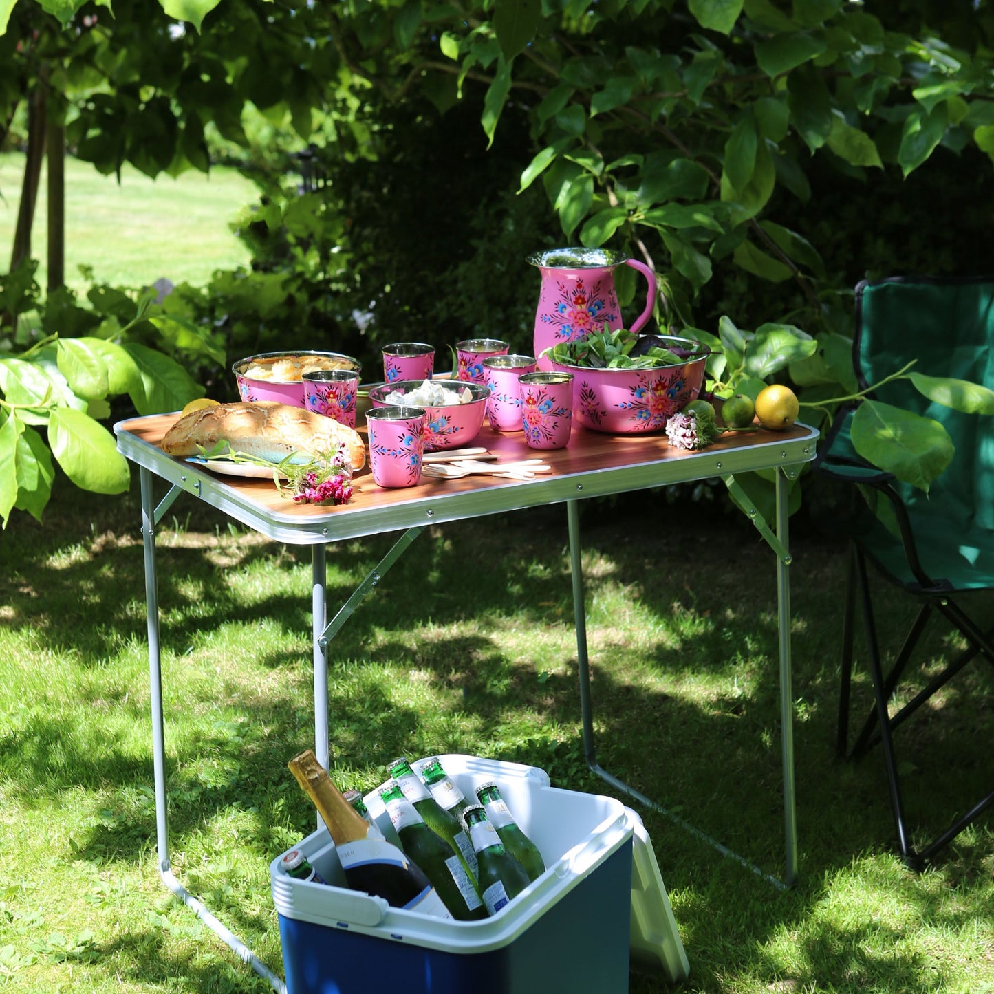 80cm x 60cm Folding Metal Camping Table