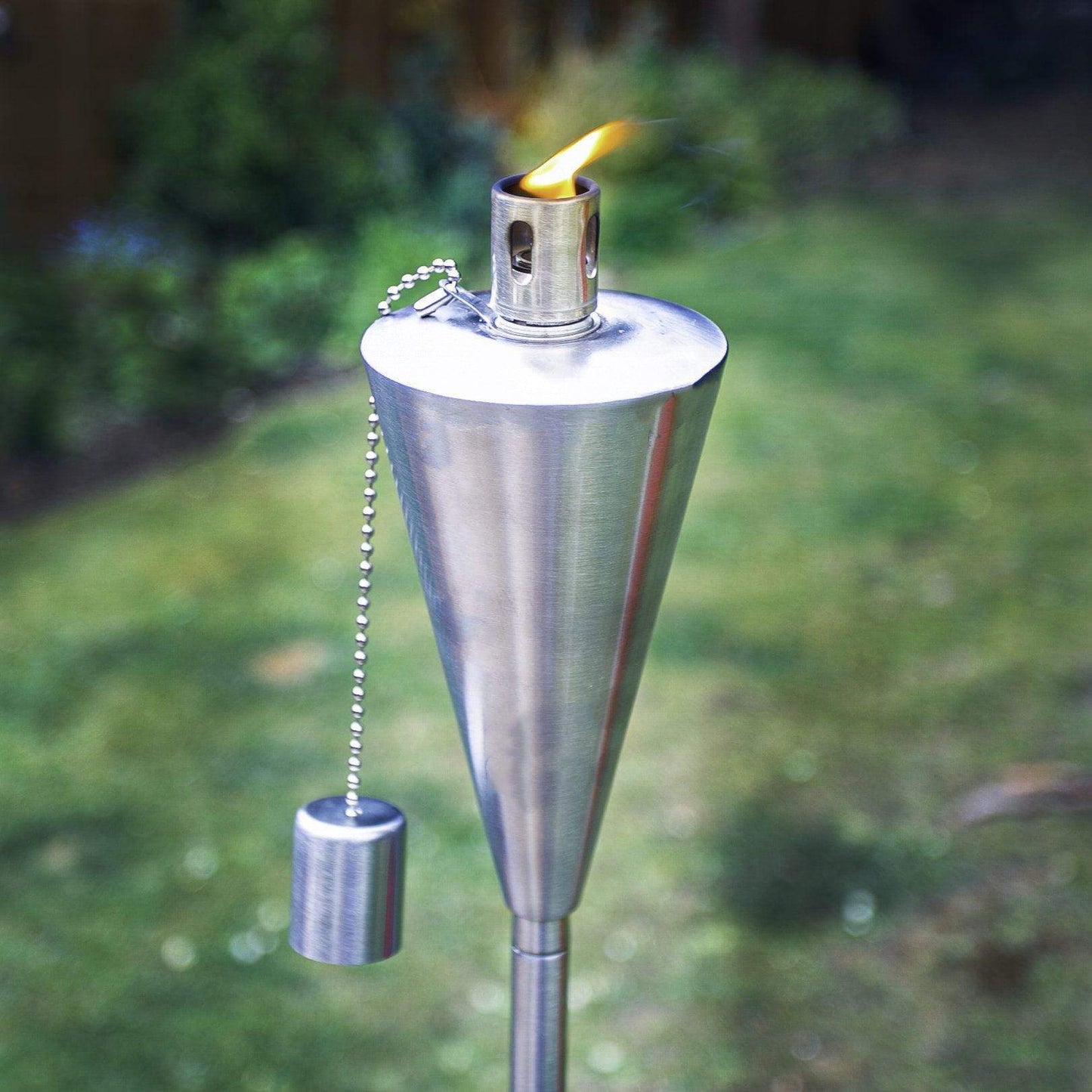 1.46m Metal Cone Garden Torches - Pack of Six