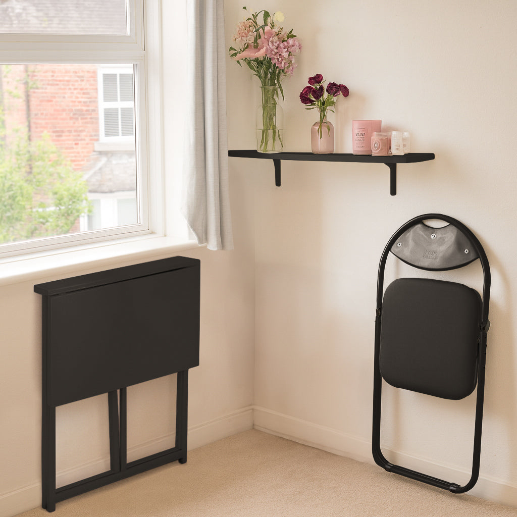 Deluxe Folding Wooden Desk & Chair Set