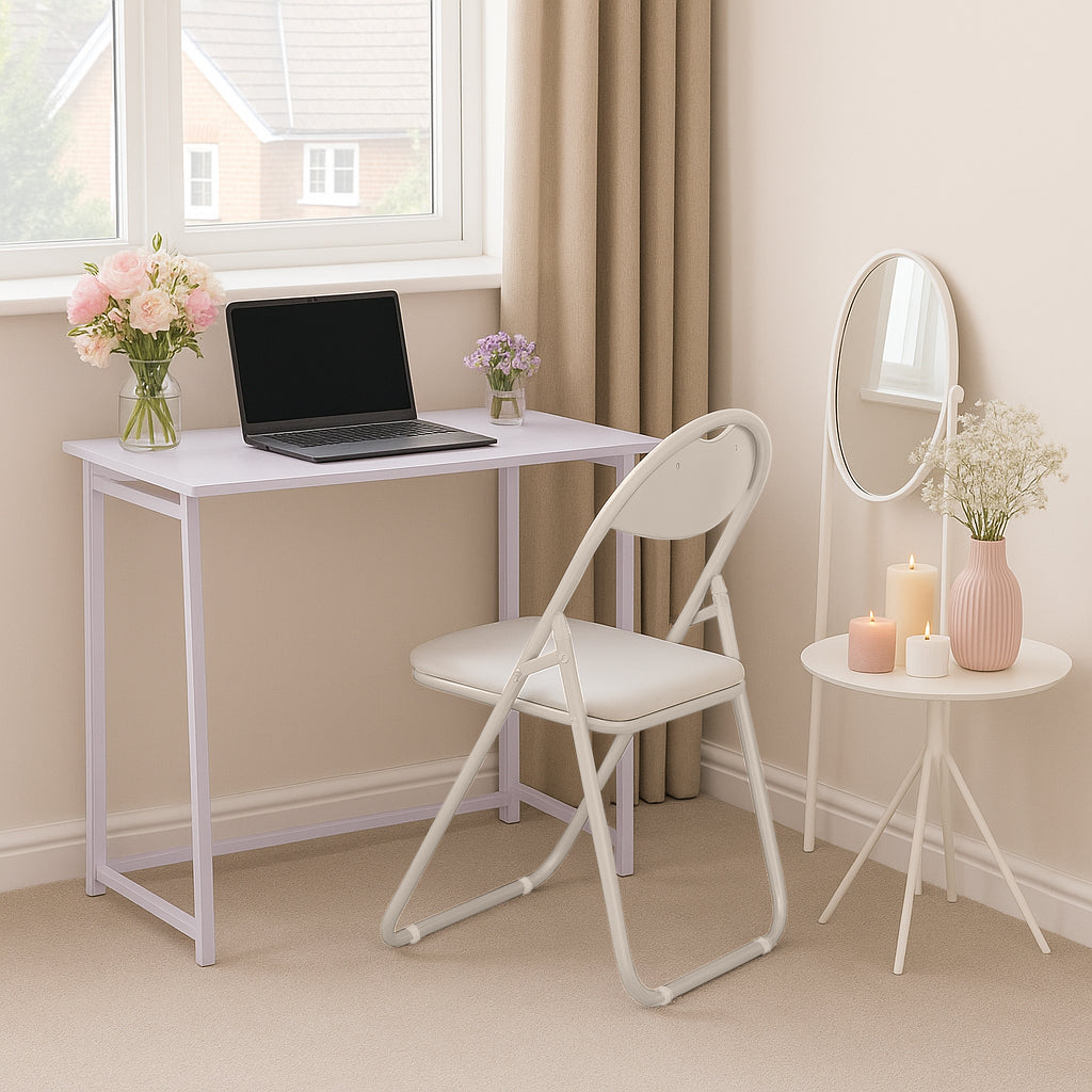 Deluxe Folding Wooden Desk & Chair Set