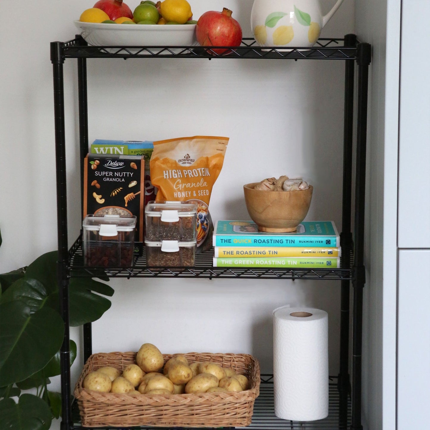 Adjustable Wire Shelving Unit - Black