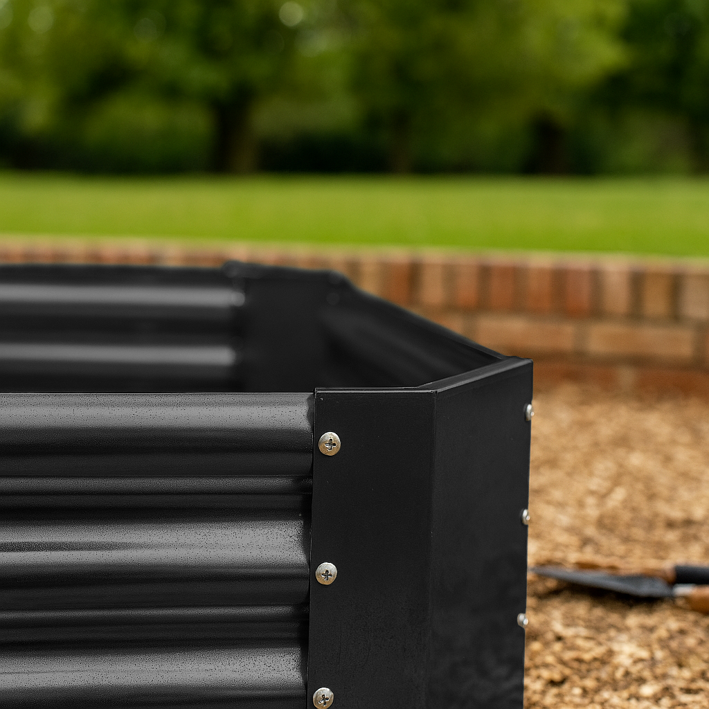120cm x 120cm Square Galvanised Steel Raised Garden Bed