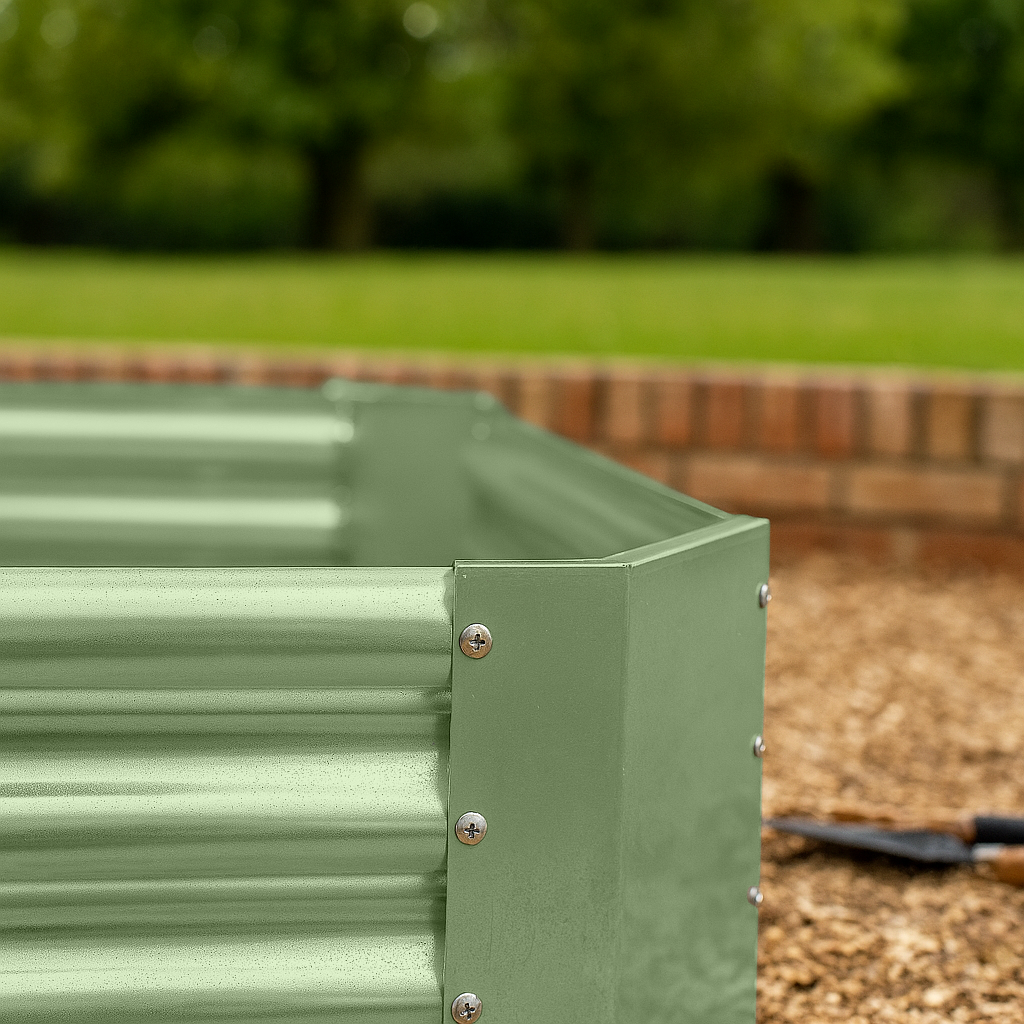 90cm x 90cm Square Galvanised Steel Raised Garden Bed