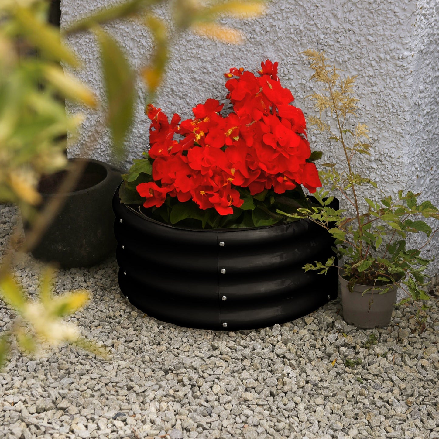 60cm x 30cm Semicircular Galvanised Steel Raised Garden Bed