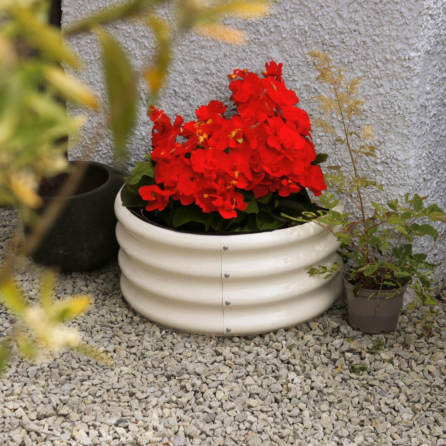 90cm x 45cm Semicircular Galvanised Steel Raised Garden Bed