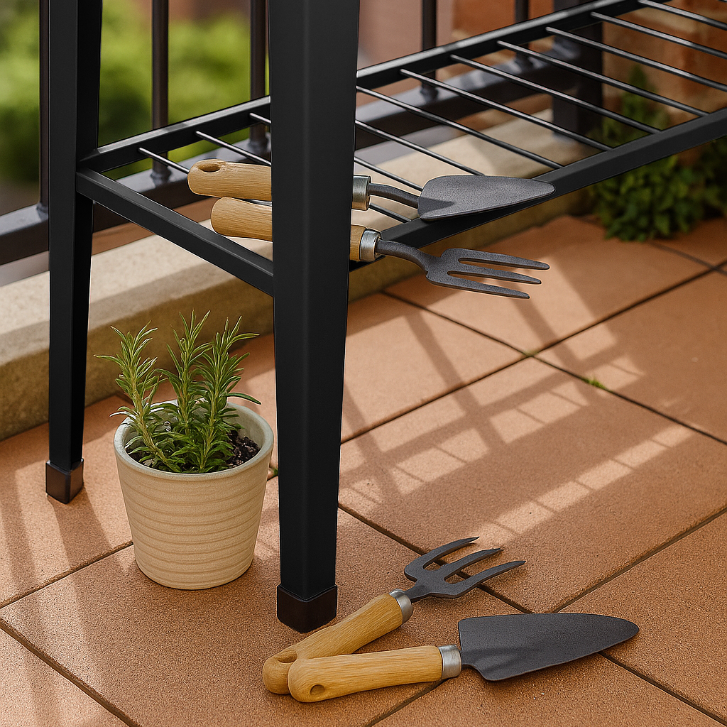 Elevated Raised Garden Bed with Legs & Storage Shelf
