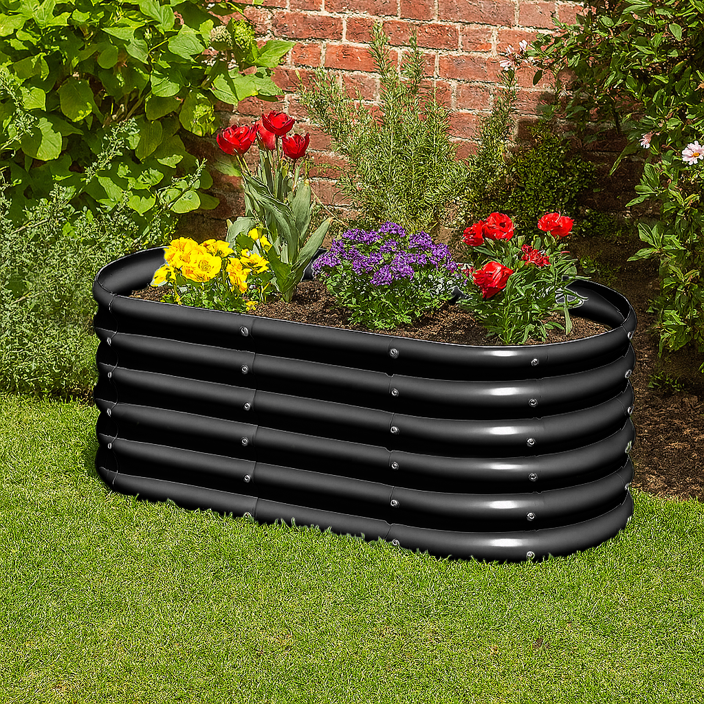 Rounded Raised Garden Bed - 120cm x 60cm x 45cm