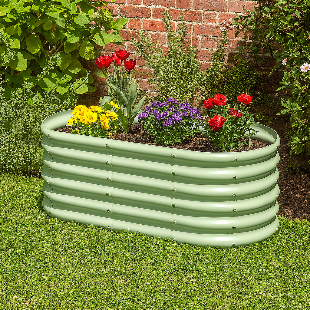 Rounded Raised Garden Bed - 120cm x 60cm x 45cm
