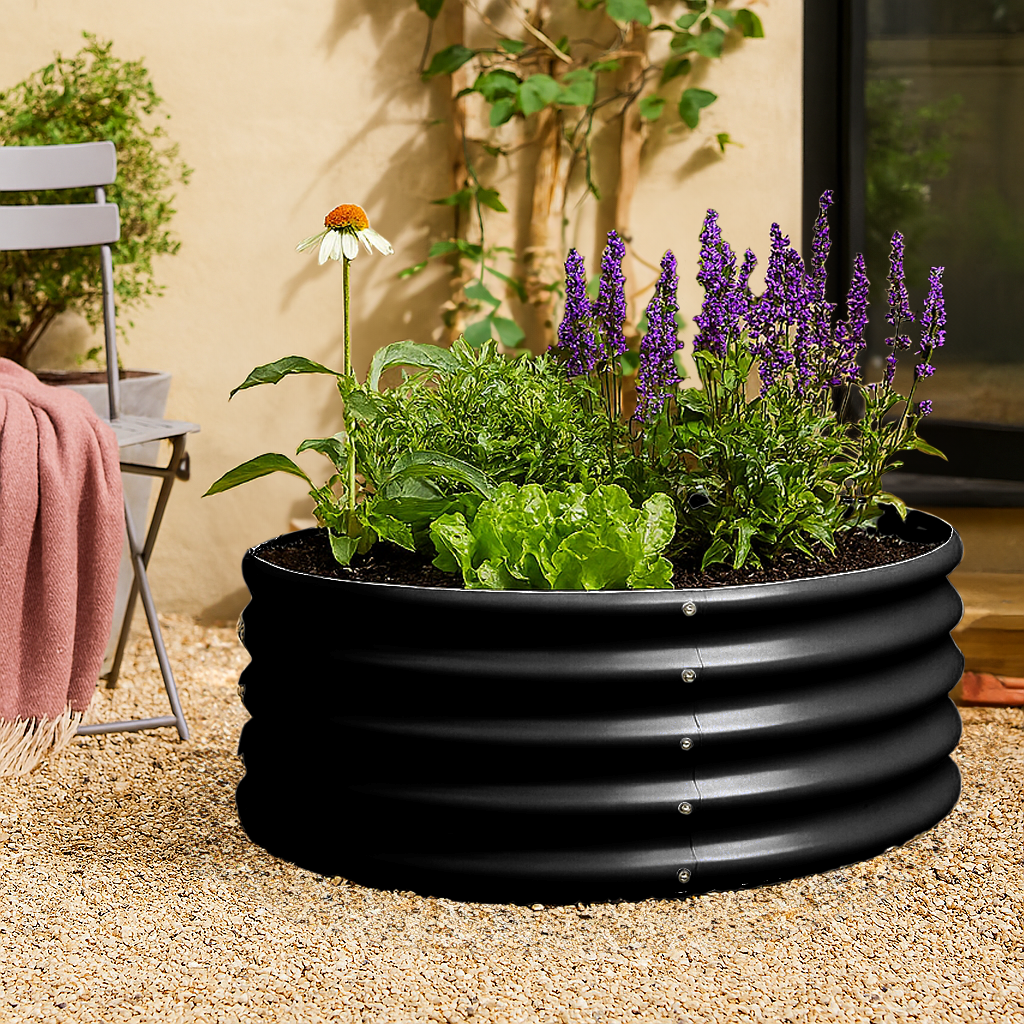 Round Raised Garden Bed - 120cm x 45cm